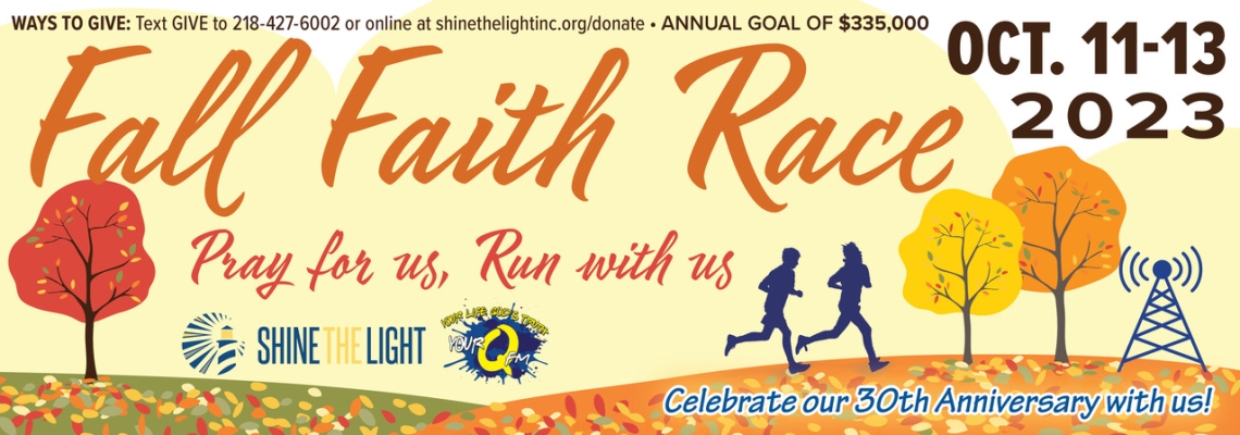 Shine the Light Fall Faith Race Facebook Post